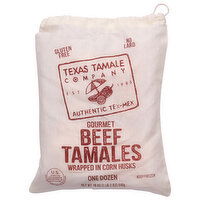 Texas Tamale Beef Tamales, Gourmet - 12 Each 