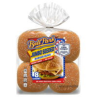 Ball Park Burger Buns, Seeded, Jumbo - 8 Each 