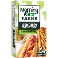 MorningStar Farms Plant Based Veggie Dogs, Original - 8.4 Ounce