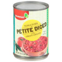 Brookshire's Petite Diced Tomatoes, With Green Chilies - 10 Ounce 