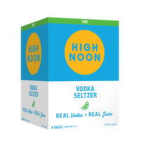 High Noon Lime Vodka Hard Seltzer 355ml Can 4pk - 355 Millilitre 