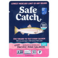 Safe Catch Salmon, No Salt Added, Pacific Pink, Skinless & Boneless, Wild - 3 Ounce 