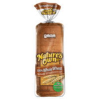 Nature's Own Bread, 100% Whole Wheat - 20 Ounce 