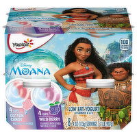 Yoplait Yogurt, Low Fat, Diisney Moana, Cotton Candy/Wild Berry - 8 Each 