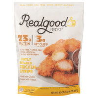 Realgood Foods Co. Chicken Strips, Lightly Breaded - 20 Ounce 