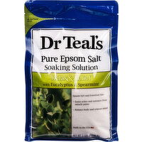 Dr Teal's Soaking Solution, Pure Epson Salt, Relax & Relief with Eucalyptus & Spearmint - 3 Pound 