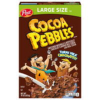 Cocoa Pebbles Cereal, Chocolate Flavored, Large Size