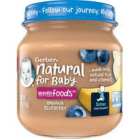 Gerber Wonder Foods, Banana Blueberry - 4 Ounce 