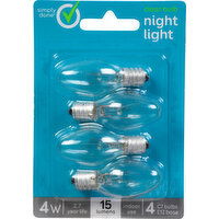 Simply Done Light Bulbs, Night Light, Clear Bulb, 4 Watts