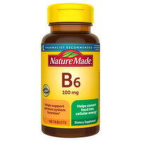 Nature Made Vitamin B6, 100 mg, Tablets - 100 Each 