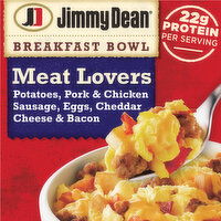 Jimmy Dean Breakfast Bowl Meat Lovers, Frozen - 7 Ounce 