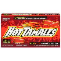 Hot Tamales Candies, Chewy, Fierce Cinnamon Flavored - 4.25 Ounce 