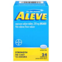 Aleve Pain Reliever/Fever Reducer, 220 mg, Caplets - 24 Each 