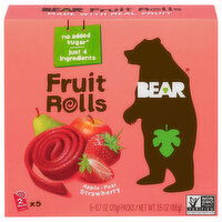 Bear Fruit Rolls, Apple-Pear-Strawberry - 5 Each 