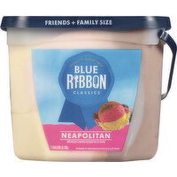 Blue Ribbon Ice Cream, Reduced Fat, Neapolitan, Friends + Family Size - 1 Gallon 