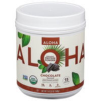 Aloha Protein Powder, Organic, Chocolate Flavored - 18.5 Ounce 