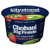 Chobani Zero Added Sugar Lowfat Greek Strawberry Kiwi Yogurt - 6.7 Ounce
