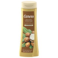 Caress Body Wash, Shea Butter & Brown Sugar, Exfoliating - 20 Fluid ounce 