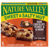 Nature Valley Granola Bars, Chewy, Dark Chocolate Peanut & Almond, Chewy, Sweet & Salty Nut - 6 Each 