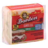 Borden Cheese, Swiss, Singles - 16 Each 