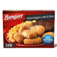 Banquet Chicken Nuggets with Mac and Cheese and Brownie, Frozen Meal - 7.4 Ounce 