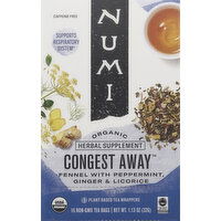 Numi Herbal Tea, Organic, Congest Away, Bags - 16 Each 