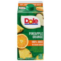 Dole 100% Juice, Pineapple Orange, No Sugar Added - 52 Fluid Ounce