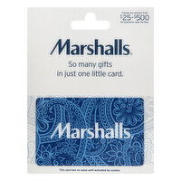 Marshalls Gift Card, Marshalls, $25-$500 - 1 Each 