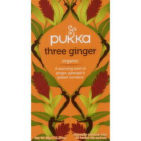 Pukka Herbal Tea, Organic, Three Ginger, Sachets - 20 Each 