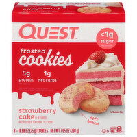 Quest Frosted Cookies, Strawberry Cake - 8 Each 