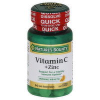 Nature's Bounty Vitamin C, + Zinc, Quick Dissolve Tablets