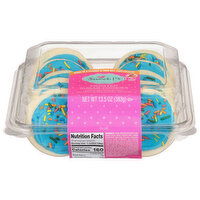 Sweet P's Bake Shop Sugar Cookies, Frosted, Blue - 13.5 Ounce 