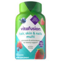 Vitafusion Gummies Berry Flavor Hair, Skin & Nails Multi - 100 Each