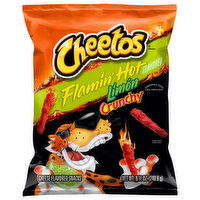 Cheetos Cheese Flavored Snacks, Flamin' Hot Limon Flavored, Crunchy - 8.5 Ounce 