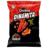 Doritos Tortilla Chips, Flamin' Hot Queso Flavored, Rolled - 4 Ounce