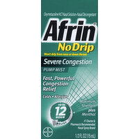 Afrin Nasal Pump Mist, Severe Congestion, No Drip - 0.5 Fluid ounce 