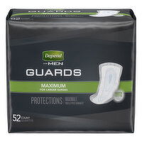 Depend Guards, Maximum, for Men - 52 Each 