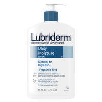 Lubriderm Lotion, Daily Moisture, Fragrance Free - 16 Fluid ounce 