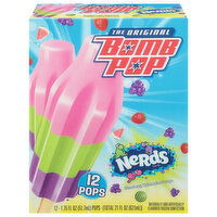 Bomb Pop Pops, Strawberry, Watermelon & Grape, Nerds Candy - 12 Each 