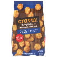 Crav'n Flavor Shredded Potatoes, Crispy Golden, Tater Rounds - 30 Ounce 