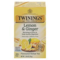 Twinings Herbal Tea, Lemon & Ginger, Tea Bags - 20 Each 