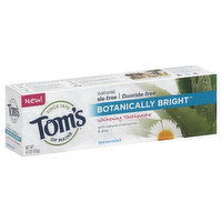 Tom's of Maine Toothpaste, Fluoride-Free, Whitening, Botanically Bright, Spearmint - 4.7 Ounce 