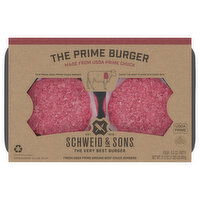 Schweid & Sons Beef Chuck Burgers, Ground, Prime - 4 Each 