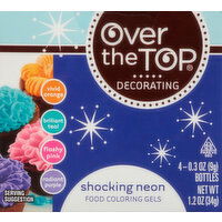 Over the Top Food Coloring Gels, Shocking Neon