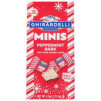 Ghirardelli Peppermint Bark, Minis, Bite Size - 4.3 Ounce 