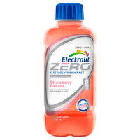 Electrolit Electrolyte Beverage, Zero Sugar, Strawberry Banana - 21 Fluid ounce 