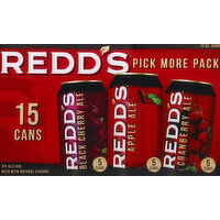 Redd's Beer, Ale, Black Cherry, Apple, Cranberry, Pick More Pack - 15 Each 