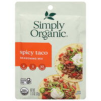 Simply Organic Seasoning Mix, Spicy Taco - 1.13 Ounce 