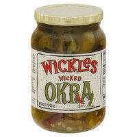 Wickles Okra, Wicked - 16 Fluid ounce 