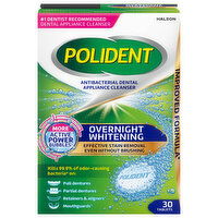 Polident Antibacterial Dental Appliance Cleanser, Tablets - 30 Each 